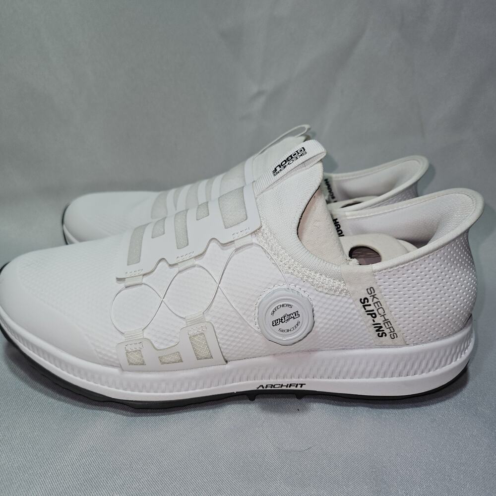 NEW Skechers Hands Free Slip-Ins GO GOLF Elite 5 White Men's Size 9.5 Waterproof